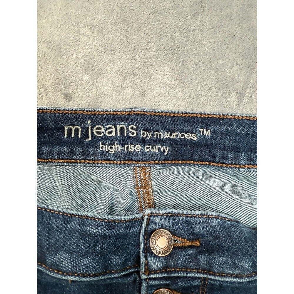 M Jeans Maurices High Rise Curvy Stretch Blue Denim Jeans Women Size 20W Reg - Picture 3 of 6